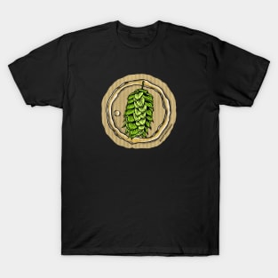 Hop on Beer Stained Cardboard T-Shirt